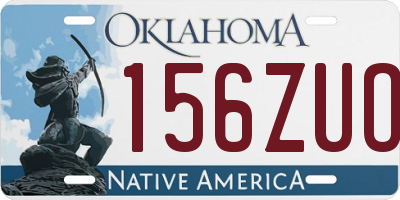 OK license plate 156ZUO