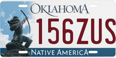 OK license plate 156ZUS