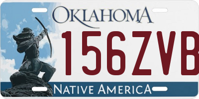 OK license plate 156ZVB