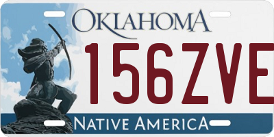 OK license plate 156ZVE