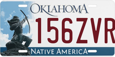 OK license plate 156ZVR