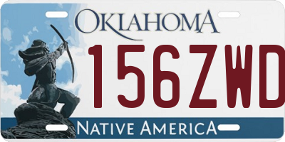 OK license plate 156ZWD