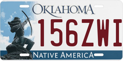 OK license plate 156ZWI