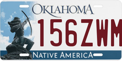 OK license plate 156ZWM