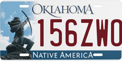 OK license plate 156ZWO