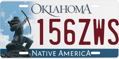 OK license plate 156ZWS