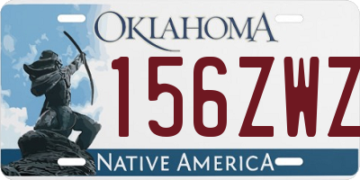 OK license plate 156ZWZ