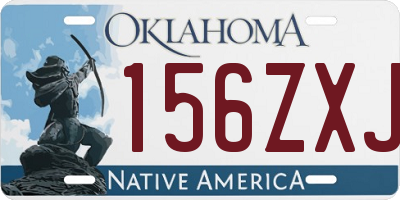 OK license plate 156ZXJ