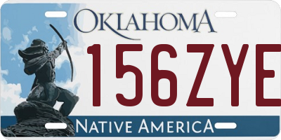 OK license plate 156ZYE