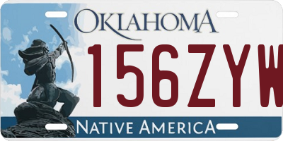 OK license plate 156ZYW