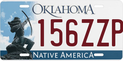 OK license plate 156ZZP
