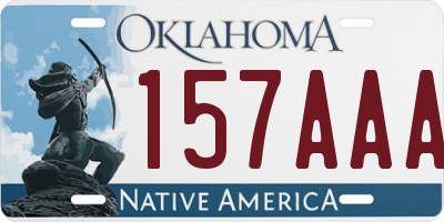 OK license plate 157AAA