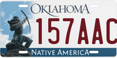 OK license plate 157AAC