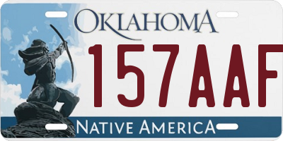 OK license plate 157AAF