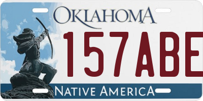 OK license plate 157ABE