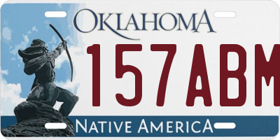 OK license plate 157ABM