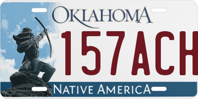 OK license plate 157ACH