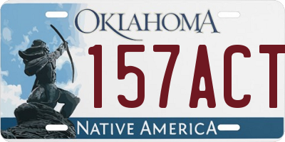 OK license plate 157ACT