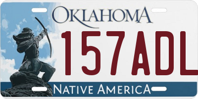 OK license plate 157ADL
