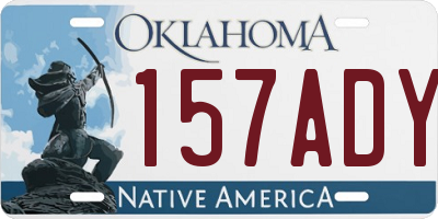 OK license plate 157ADY