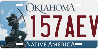 OK license plate 157AEV