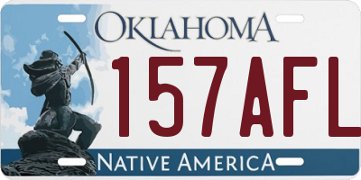 OK license plate 157AFL