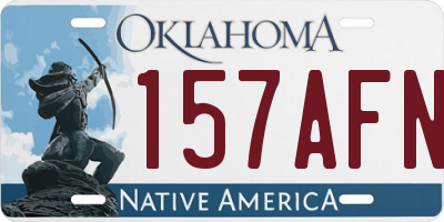 OK license plate 157AFN