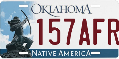 OK license plate 157AFR
