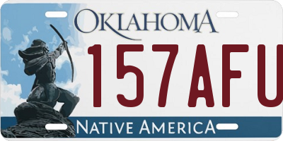 OK license plate 157AFU