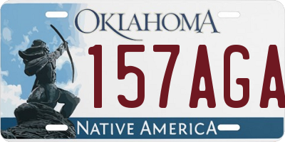OK license plate 157AGA