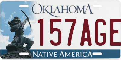 OK license plate 157AGE