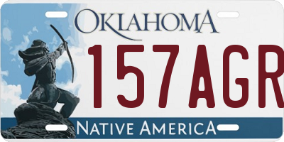 OK license plate 157AGR