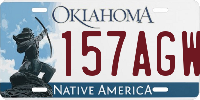 OK license plate 157AGW