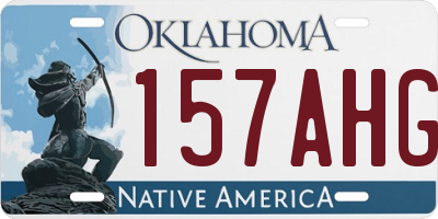 OK license plate 157AHG