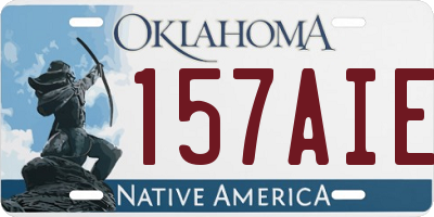 OK license plate 157AIE