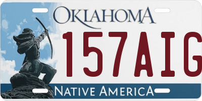 OK license plate 157AIG
