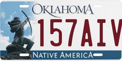 OK license plate 157AIV