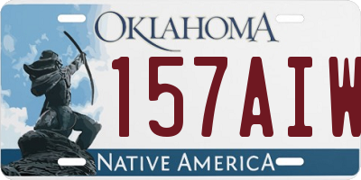 OK license plate 157AIW