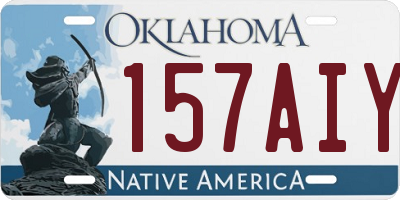 OK license plate 157AIY