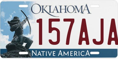 OK license plate 157AJA