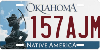 OK license plate 157AJM