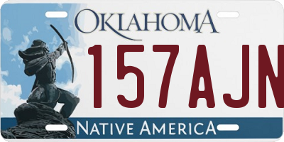 OK license plate 157AJN