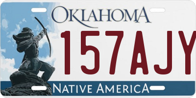 OK license plate 157AJY
