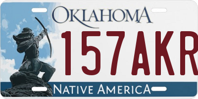 OK license plate 157AKR