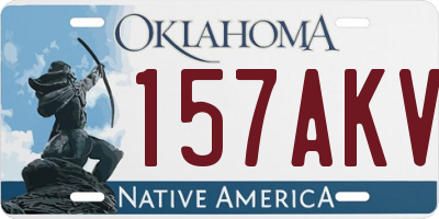 OK license plate 157AKV