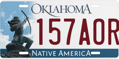 OK license plate 157AOR