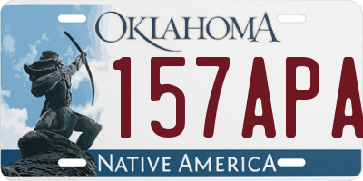 OK license plate 157APA