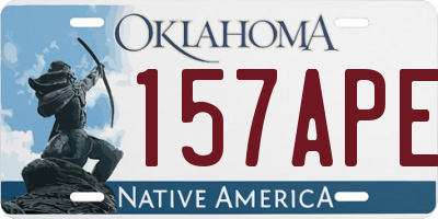 OK license plate 157APE