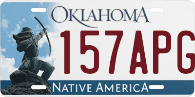OK license plate 157APG