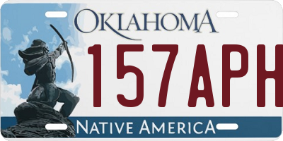 OK license plate 157APH